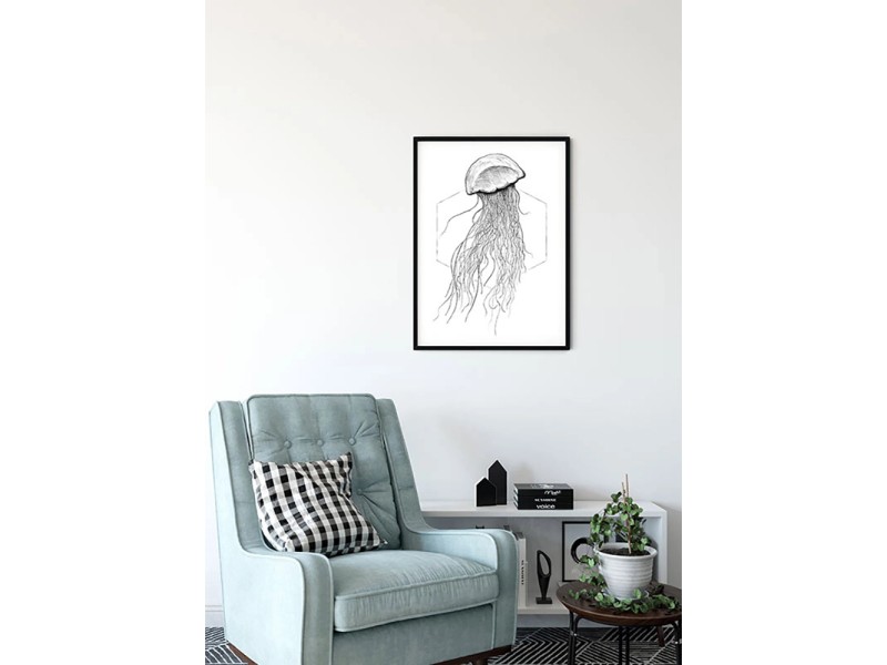 Komar Wandbild Jellyfish White 30 x 40 cm kaufen bei OBI | Poster