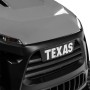 Detailaufnahme: Grauer Texas Rasentraktor Premium TTS98H mit schwarzem Kühlergrill.