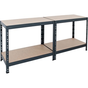 Ar Shelving Schwerlast-Steckregal, anthrazit, 180x120x45cm, mit 4 Böden. Ideal für Keller, Garage oder Werkstatt.