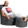 Sitting Point Sessel Swing Anthrazit mit Fußhocker, Bezug wasserabweisend, mit Seitentasche.