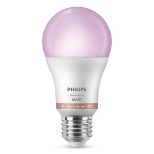 Philips Smart LED Lampe E27, 60W, mehrfarbig. Smarte, farbfähige LED für E27 Fassung.
