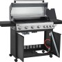 Jamestown Kane 6 Gasgrill mit 6 Brennern, Seitenkocher und Unterschrank. Ideal für Grillpartys im Garten.