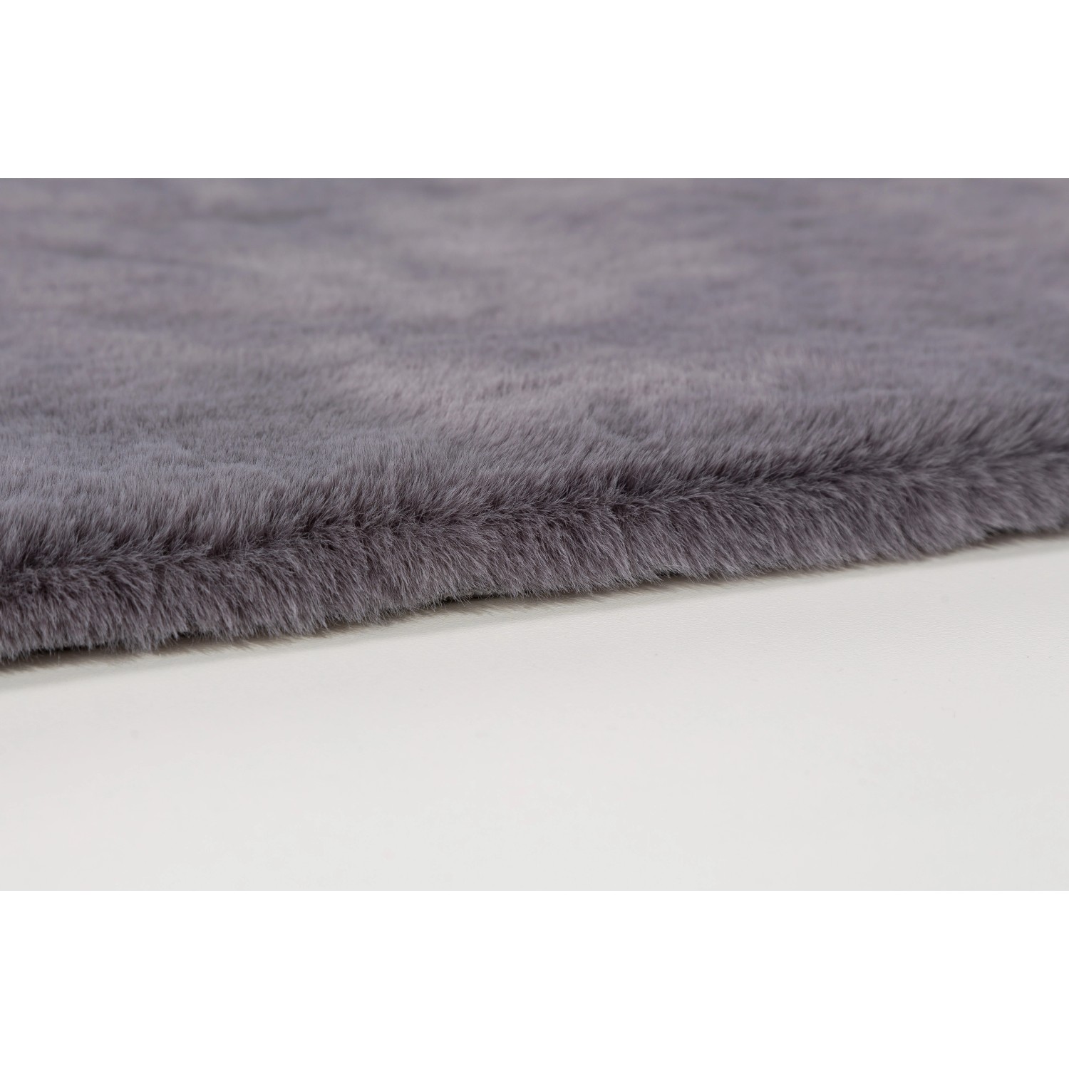 Detailaufnahme: Schöner Wohnen Badteppich Bali, 67x110 cm, Anthrazit, weiche Oberfläche.