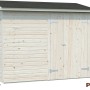 Palmako Leif Holz-Gartenhaus mit Pultdach, tauchgrundiert, 234x95 cm.