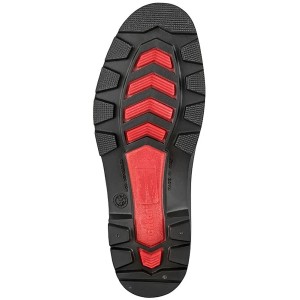 Sohle des olivgrünen Bullstar Arbeitsstiefels Winner hoch Gr. 39 mit tiefem, rutschfestem Profil.