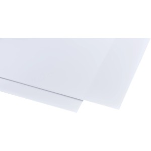 Opal-weiße Polystyrol-Platte, 2,5 mm stark, 1000x500 mm, für Kunststoffbedachung.
