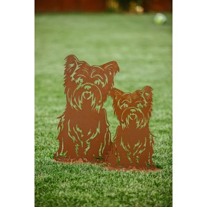 Ferrum Art Design Hund Bello, Gartendeko aus Edelrost, 40 cm hoch.