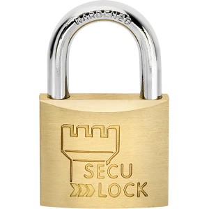 Burg Wächter Vorhangschloss 405 20 SB mit verchromtem Bügel und Messinggehäuse.