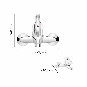 baliv Wannenarmatur WA-5170 Chrom, Aufputz-Wannenarmatur mit Einhebelmischer und Umsteller.
