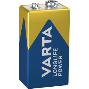 Varta Longlife Power 9V Batterie, ideal für Geräte mit hohem Energieverbrauch.