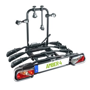 Eufab Amber 4 Fahrradträger für Anhängerkupplung, geeignet für 4 Fahrräder.