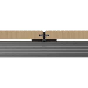 GS Terrassenclip Pro mit Aluschrauben für Holz- und WPC-Dielen auf Aluminium-Unterkonstruktion.