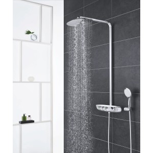 Grohe Rainshower SmartControl 360 Duo Duschsystem mit Kopf- und Handbrause in Chrom.