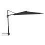 Rechteckiger, anthrazitfarbener Doppler Balkonschirm Active Green Edition, 240x135 cm, mit Standkreuz.