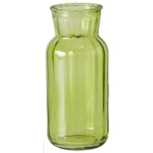 Grüne Dekovase Tilla S von Boltze aus Glas, runde Form.