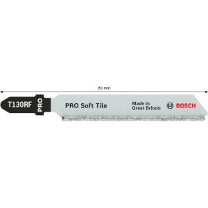 Bosch Stichsägeblatt T 130 RF Special for Ceramics, 3er-Pack, zum Schneiden von Keramikfliesen.