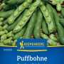 Kiepenkerl Puffbohne Hangdown Grünkernig: Hülsen und grüne Bohnen auf der Packung.