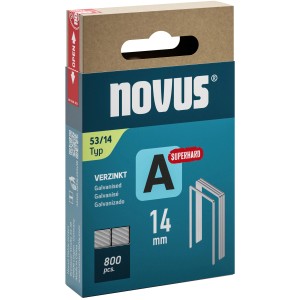 Novus Feindrahtklammern A 53, 14 mm, 800 Stück, superhart, verzinkt.