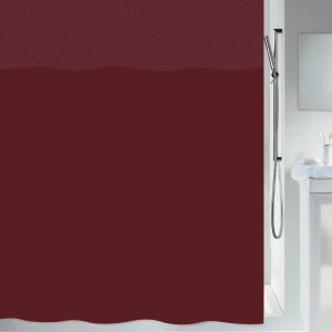 Spirella Duschvorhang Urbanko, 180x180 cm, rot, aus Polyester, im Badezimmer.