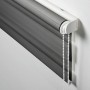 Gardinia Doppelrollo EasyFix, 100x150 cm, anthrazit. Rollo mit transparenten und blickdichten Streifen.