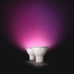 Doppelpack Philips Hue GU10 LED-Spots, 4,2W, farbiges Licht. Smarte Lampen für Ihr Zuhause.