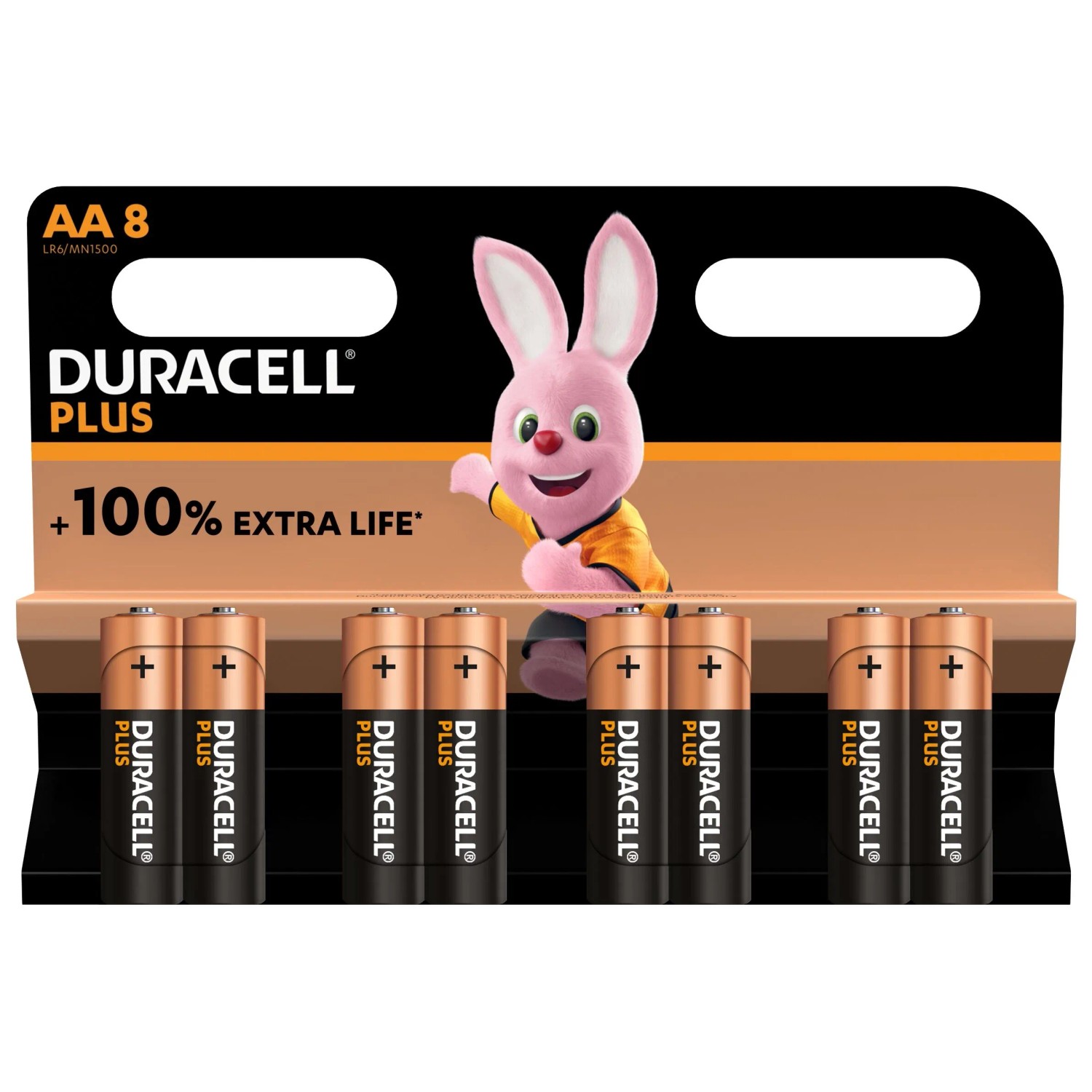 Duracell AA Alkaline-Batterien, 8er-Pack. Leistungsstarke Batterien für diverse Geräte.
