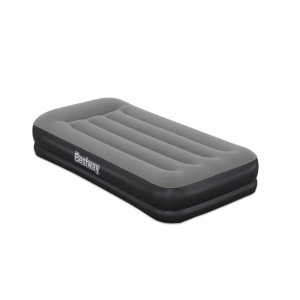 Bestway Luftmatratze Single, grau, mit USB-Pumpe. Camping-Luftbett für eine Person, 191x97x36 cm.