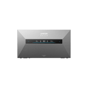 Anker Solix Solarbank Max AC, 3.500 W Eingang, für Balkonkraftwerke, silberfarben.
