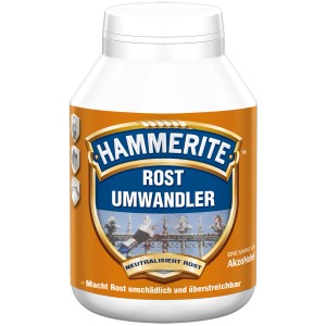 Dose Hammerite Rost Umwandler 250ml, neutralisiert Rost und macht Flächen überstreichbar.