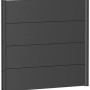 Biohort Wandpaneel Sichtschutz, dunkelgrau-metallic, 100x90 cm. Sichtschutzzaun für Garten und Terrasse.