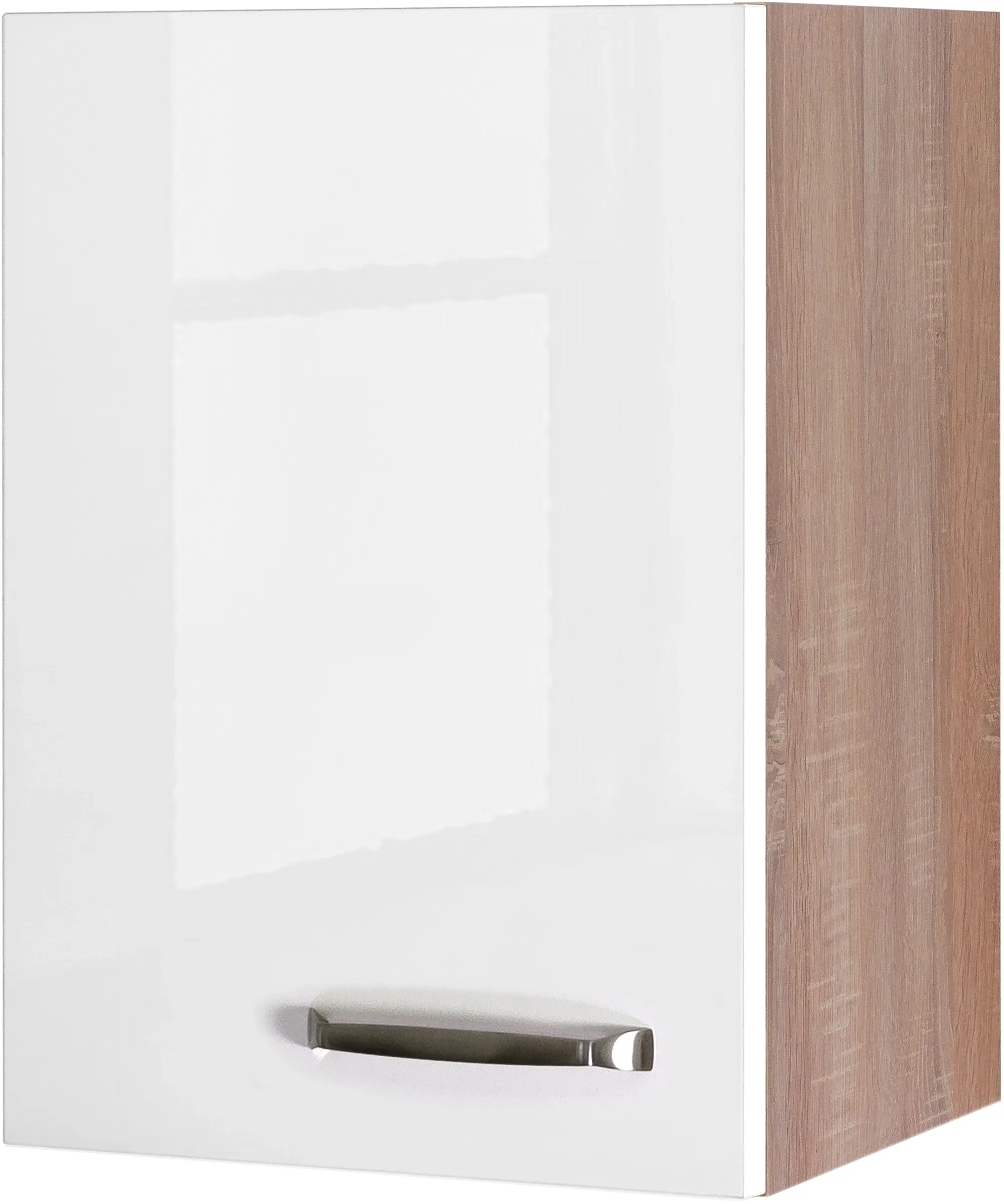 BDW Küchenschrank OLIWIA - Hängender Oberschrank Weiß/Sonoma-Eiche 50x30x58cm