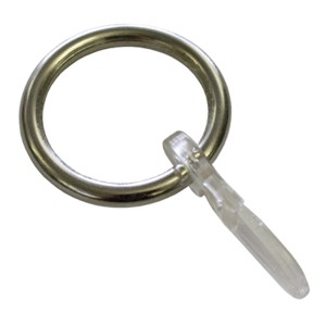 Gardinia Gardinenring Kos, Edelstahl, mit Faltenlegehaken für Gardinenschienen, 6er-Pack.