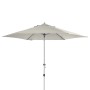 Grauer Doppler Marktschirm Expert, Ø 306 cm, mit Knickfunktion. Sonnenschutz für Garten und Balkon.
