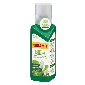 Seramis Bio-Vitalnahrung für Pflanzen und Kräuter, 200ml Flasche aus recyceltem Kunststoff.