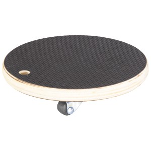 Wagner Transporthilfe, Ø 20cm, Tragkraft 100kg, Pappelholz mit rutschfester Beschichtung und Rollen.