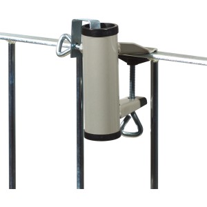 Videx Garden Sonnenschirmhalter aus Aluminium zur Montage am Balkongeländer.