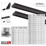 Deco-Raum Gardinenschiene nach Maß 1-Lauf Deckenmontage Minimal Schwarz 230cm_10