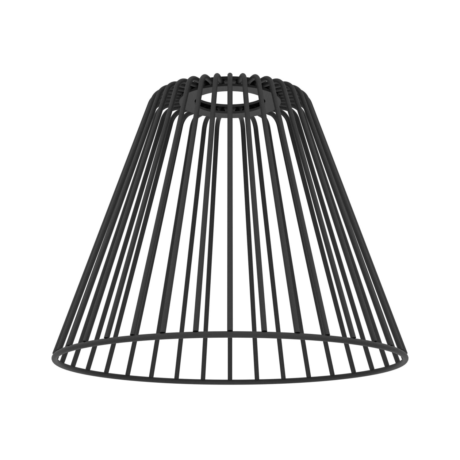 Schwarzer Eglo Drahtschirm Capoliveri-E, Ø 20 cm, für Design-Tischlampen.
