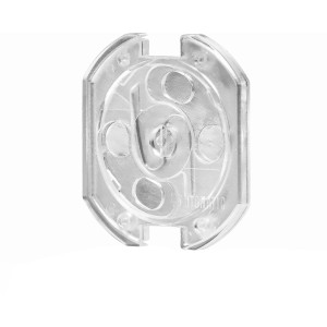 Transparente Reer Steckdosensicherung zum Kleben, 1 Stück. Kindersicherung für Steckdosen.