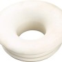 Weißer Spülrohrverbinder aus Kunststoff, Ø 28-32 mm x Ø 48 mm, für WC-Spülrohrdichtungen.