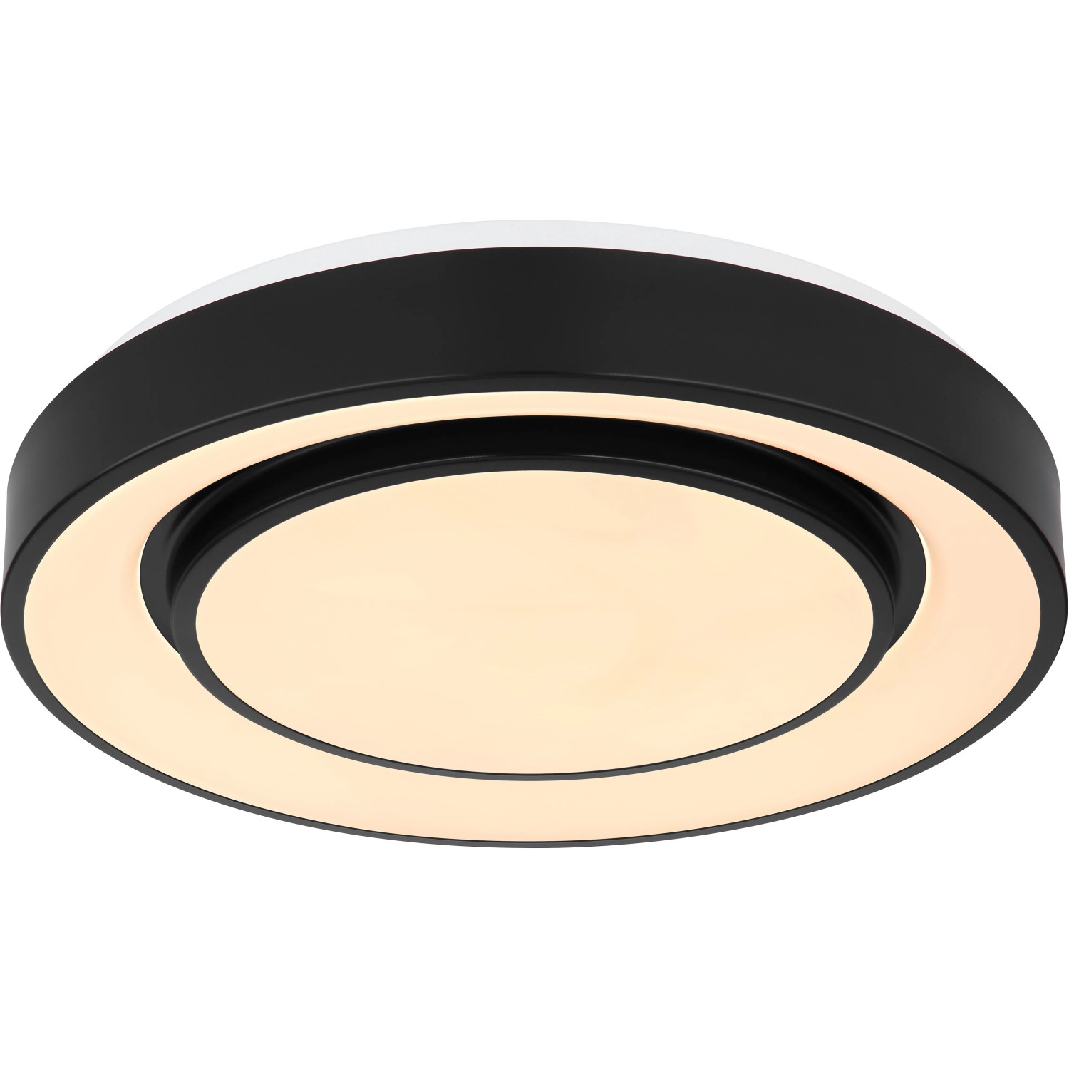 Globo LED Deckenleuchte Sully, Ø 38cm, schwarz, mit Farbwechsel und Dimmfunktion.