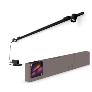 Philips Hue LED-Schienenbeleuchtung Perifo 2er Wandspots & Gradient Tube Schwarz
