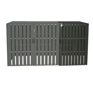 MCW Mülltonnenbox Erweiterung J28, anthrazit, 115x76x100cm, für zwei Mülltonnen oder eine große.