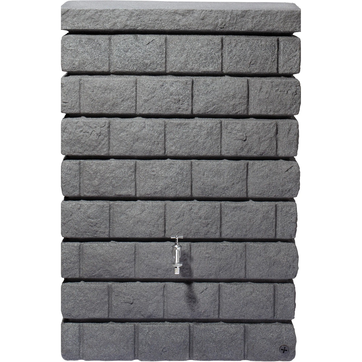 Garantia Wandtank Rocky Junior 300 l in dunkler Granit-Optik mit Wasserhahn.