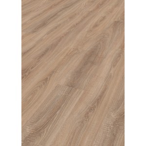 Laminatboden Eiche Nostalgie Altholzstruktur, 8 mm stark, mit Maserung.