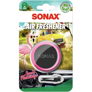 Sonax Air Freshener Sweet Flamingo für Auto: fruchtig-süßer Duft für über 30 Tage.