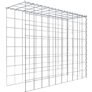 Gabiona Anbaukorb Typ 4, 80x100x30cm, Maschenweite 10x10cm, Drahtgitter für Gabionen.