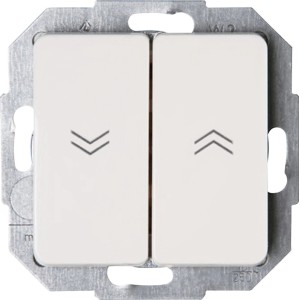 Weißer Kopp Jalousieschalter Milano für Rollladensteuerung.