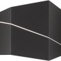 Moderne Trio LED-Wandleuchte Zorro, 14,5x18 cm, schwarz matt mit warmweißem Licht.