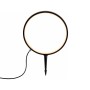 Schwarze LED-Erdspießleuchte Zirkulu, 48 cm, für stimmungsvolle Gartenbeleuchtung.